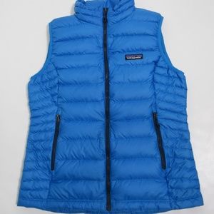 Patagonia Women's Down Sweater Vest Goosedown Lapiz Blue Size S Full Zip
